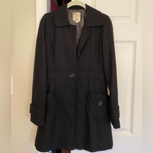 Tulle Juniors Wool Peacoat in Black